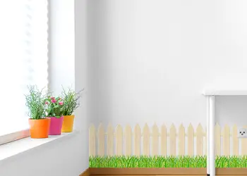 sticker gard cu iarba