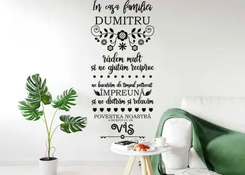 Sticker decorativ personalizabil In  casa familie Folina 1