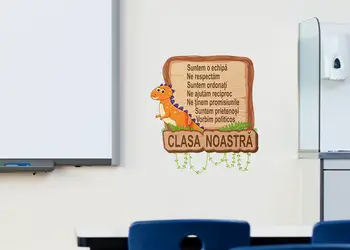 Sticker educativ pentru copii model clasa noastra dinozaur 5b