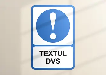 Sticker semnalistica personalizat albastru 1