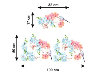 stickere flori folina orhidee in nuante pastel