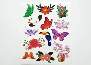 abtibilduri flori si fluturi