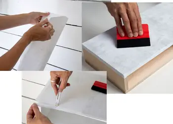 autocolant concrete white mat