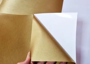 set 12 coli autocolant a4 brushed auriu