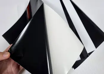 set 4 coli autocolant uni lucios alb si negru