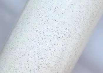 autocolant alb lucios cu insertii glitter
