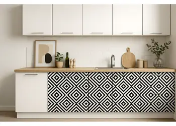 autocolant decorativ romburi negre