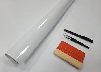 autocolant alb lucios pentru realizare stickere la plotter