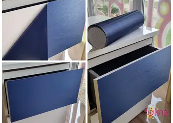 autocolant albastru marin metalic mat