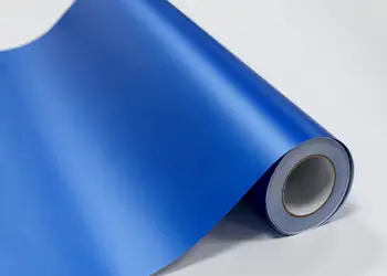 autocolant albastru satinat mat folina