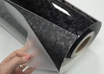 folie auto carbon forjat negru mat