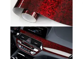 folie auto carbon forjat visiniu lucios