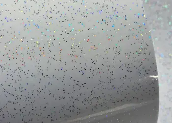 autocolant alb lucios cu insertii glitter