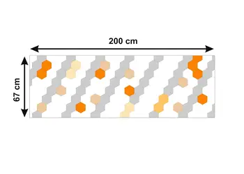 autocolant bucatarie hexagoane bej x
