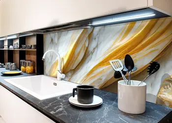 autocolant bucatarie model marmura aurie g 1