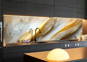 autocolant bucatarie model marmura aurie g 1