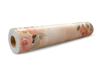 autocolant bucatarie model piatra cu flori oranj bej v3