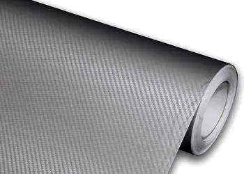 autocolant carbon 3D gri