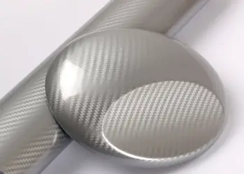 autocolant carbon 5d argintiu