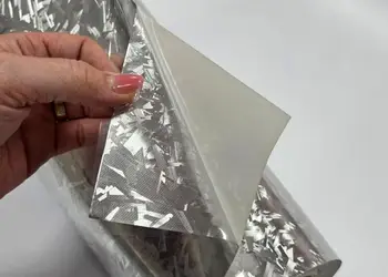 folie auto carbon forjat argintiu