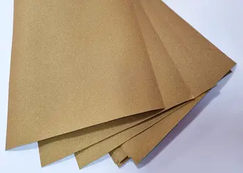 autocolant a4 bej auriu cu sclipici discret folina