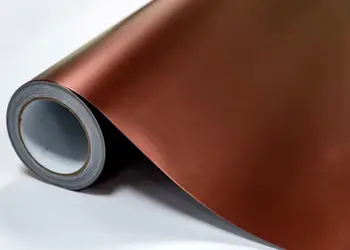 autocolant cu efect metalic cupru aspect mat