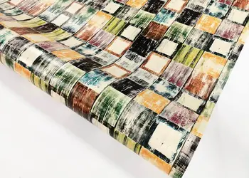 autocolant cu model geometric folina aspect vintage 130 cm latime