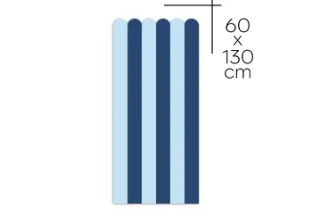 autocolant de perete in doua culori pentru camera copiilor model dungi albastre folina s00