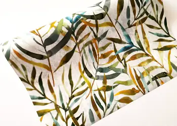 autocolant decorativ lorina dcfix gri cu imprimeu frunze verzi