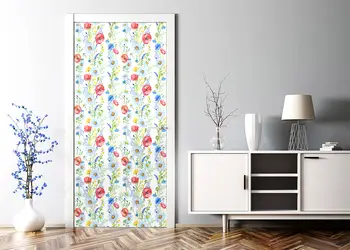 autocolant decorativ mobila model floral alb 5