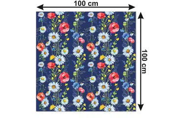 autocolant decorativ mobila model floral albastru5