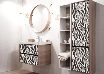 autocolant mobila model floral zebra folina