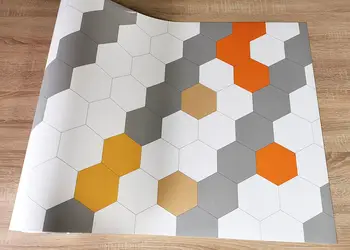autocolant bucatarie hexagoane bej x