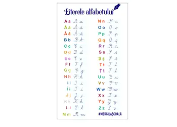 autocolant educational literele alfabetului alfabet vld14 60cm 100cm simulare