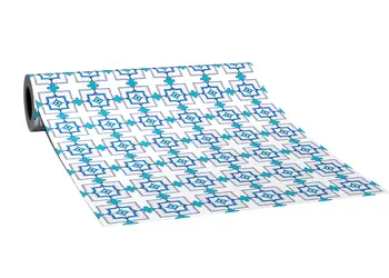 autocolant faianta riga folina model geometric albastru 60 200 cm