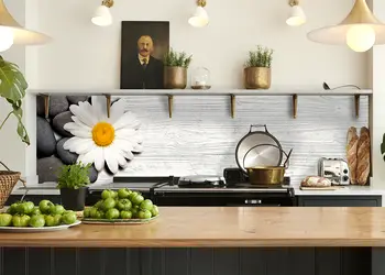 autocolant faianta decorativa margareta folina lemn gri rola s1