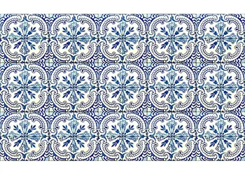 autocolant faianta folina model geometric albastru
