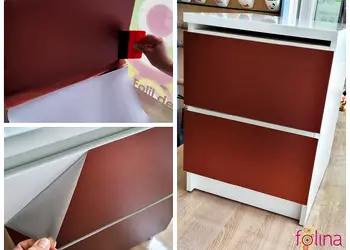 autocolant cu efect metalic cupru aspect mat