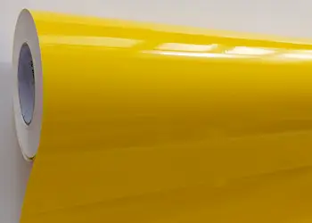 autocolant galben lucios folina 100 cm latime 3303