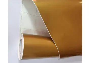 autocolant bej mustar kointec efect metalic lucios 100 cm latime