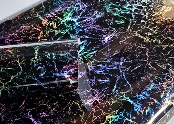 autocolant negru marmura holografica