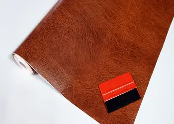 autocolant imitatie piele maro