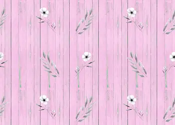 autocolant usa folina lemn roz cu model floral