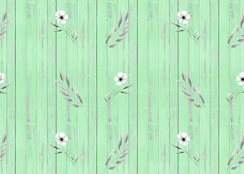 autocolant usa folina lemn vernil cu model floral