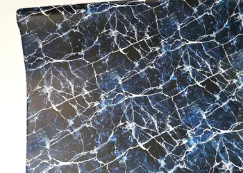 autocolant marmura albastra folina aspect lucios 100 cm latime