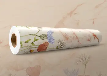 autocolant marmura bej ornamente florale x1