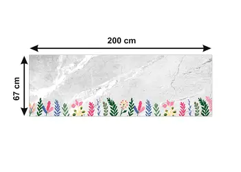 autocolant marmura gri ornamente florale x1