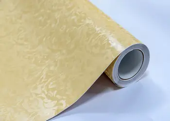 autocolant mobila bucatarie crem cu model embosat folina