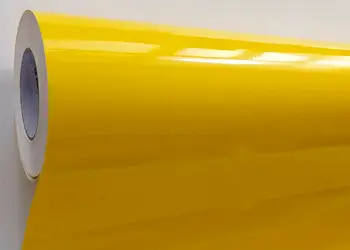 autocolant mobila copii galben lucios folina 100 cm latime 3303