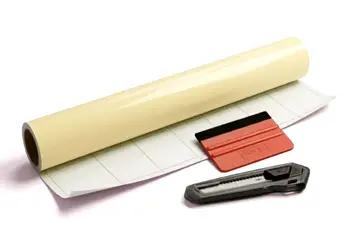 autocolant mobila crem lucios rola cu racleta si cutter